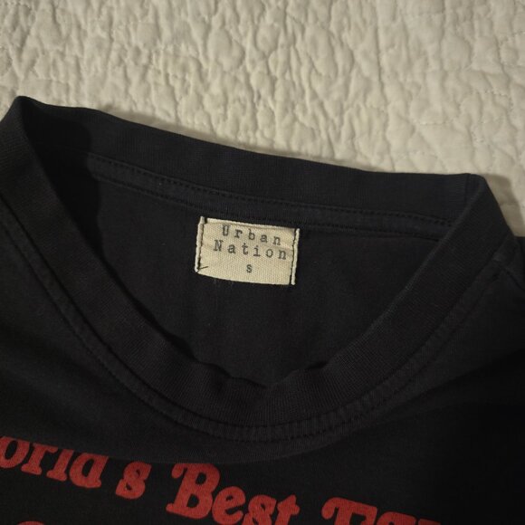 Urban Nation Black Babby Tee "World Best Ex Girlfriend" Size Small - Picture 3 of 5